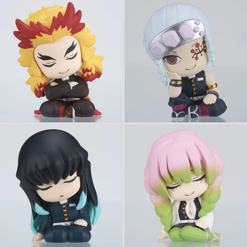 TAKARA TOMY Anime Demon Slayer Gashapon Speelgoed Schouder tot Schouder Serie 2 Uzui Tengen Tokitou Muichirou Figuur Model Decoratie