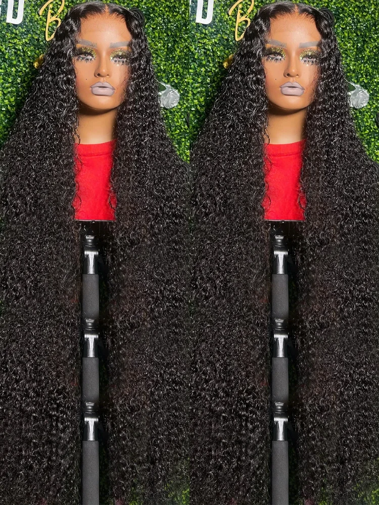 

300% Плотность 13x6 HD Свободные парики с глубокими волнами Кружева Фронтальная часть Человеческих волос Бразильский 13x4 Водный вьющийся парик Фронта Шнурка 40 46 дюймов Для женщин