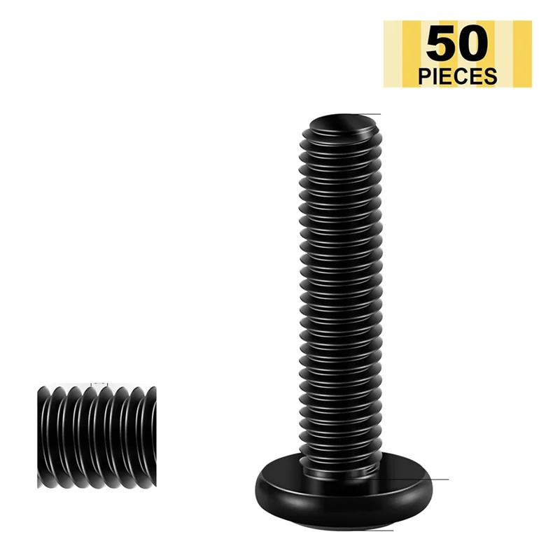 BAAU Bulloni a vite M6 con tappi a esagono incassato a testa piatta, bulloni per mobili in acciaio inossidabile 304 a filettatura completa, chiave esagonale