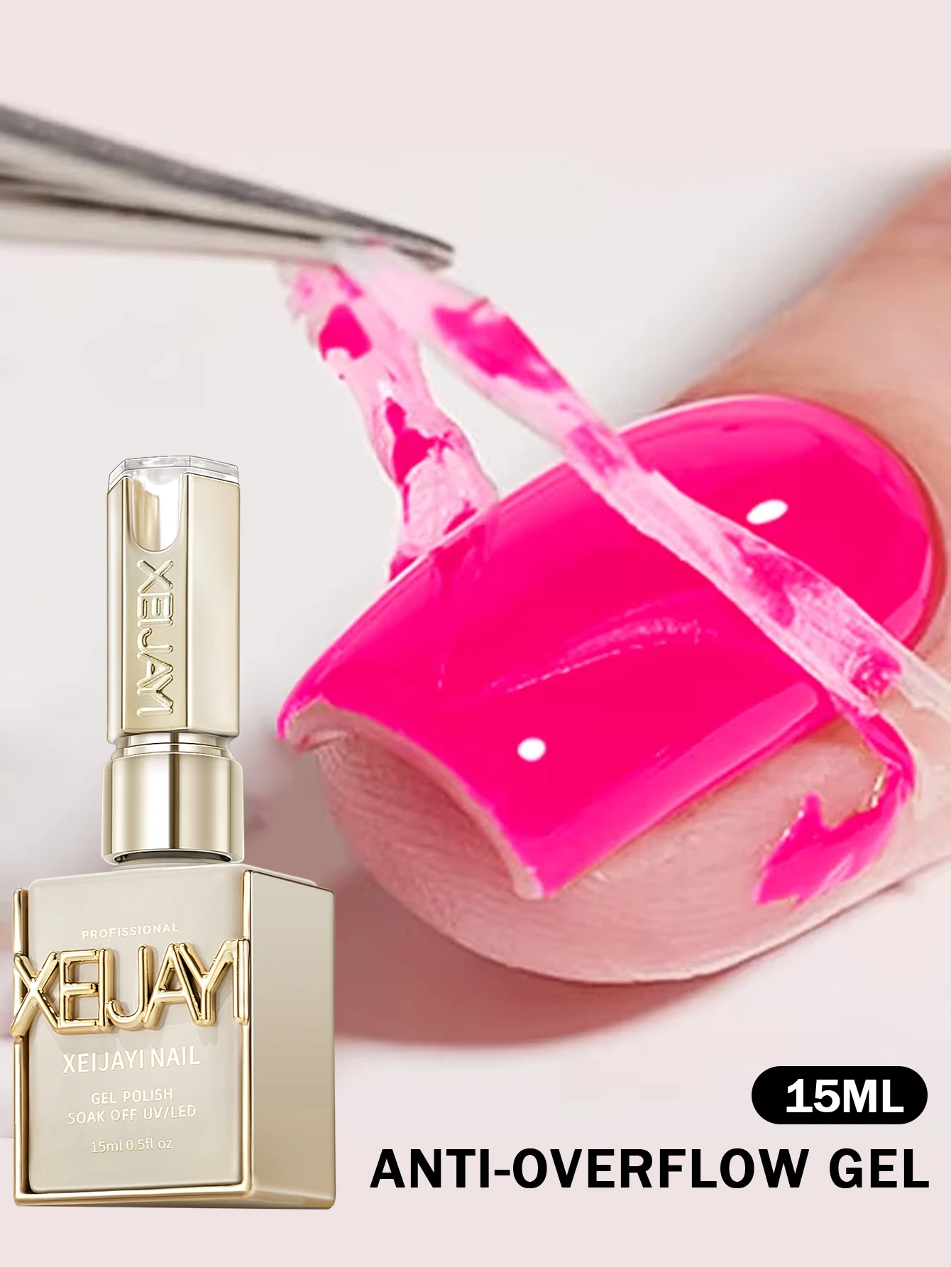 

XEIJAYI 1Pc 15ml Anti-Overflow Glue Nail Peel Off Liquid Edge Latex Tape Fast Dry Skin Care Protect Nail Polish Varnish Tool