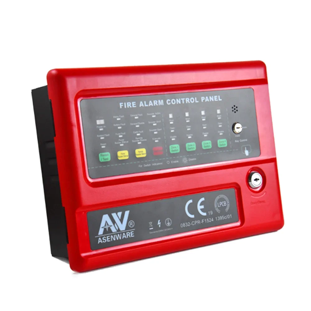 Wireless Fire Alarm System Control panel with quick response GSM module