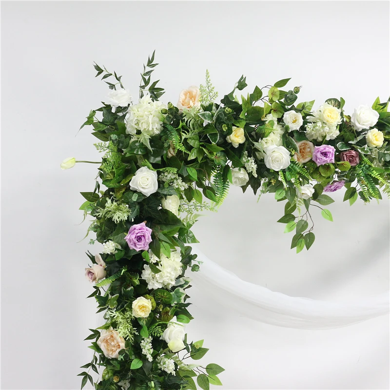 Wedding Decoration Customized Artificial Flowers Romantic Marriage Backdrop Decoration Flower Row Ball Wall for Arch Stand Decor