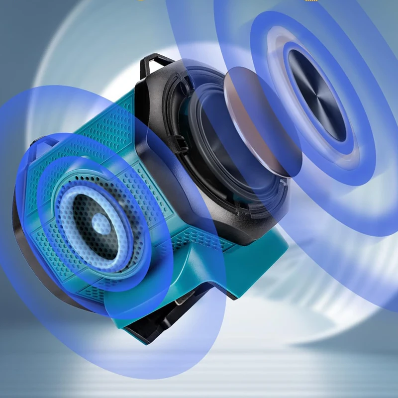 

Portable Bluetooth Speaker for Makita 18V Li-ion Battery With USB Type-C Port Cordless Small Speaker for Jobsites Home and Party