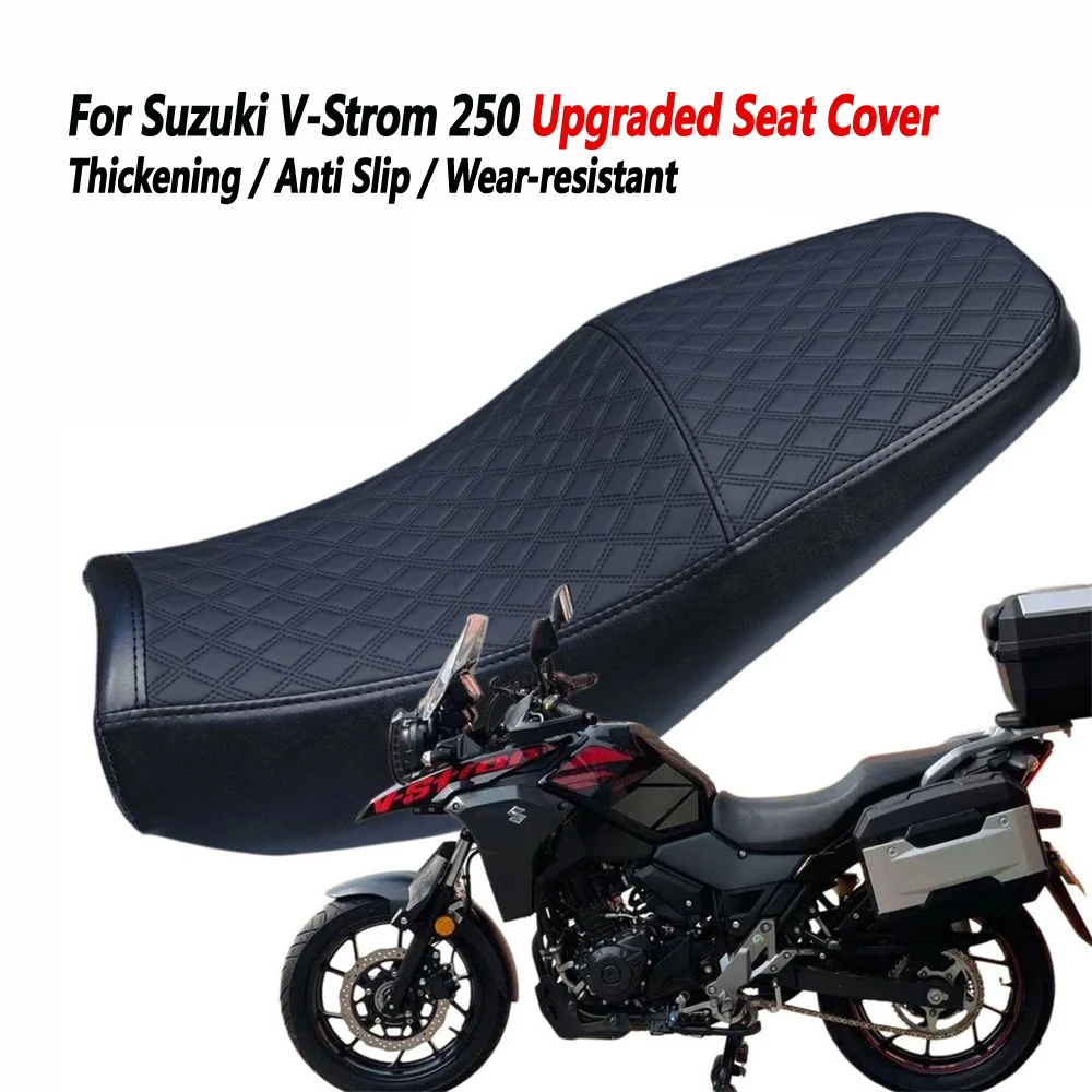 For Suzuki V-Strom 250 DL250 Thick Cushion Cover DL250-A Upgraded Sunscreen Waterproof 3D Mesh/Leather Cushion Cover
