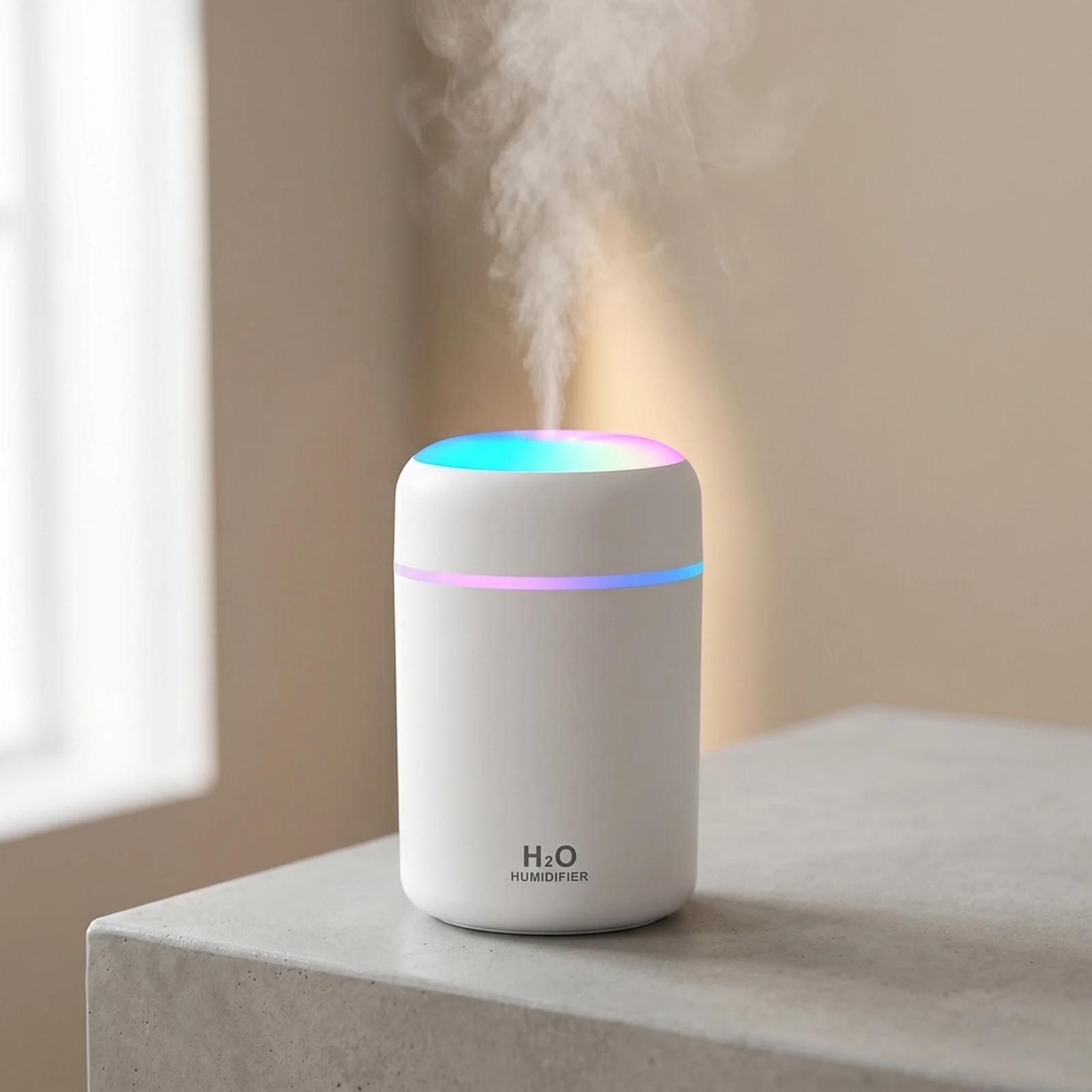 Small Desktop Humidifier Tabletop Desktop Humidifier Appliance Mini Quiet for Office Workers, Desk, Bedroom