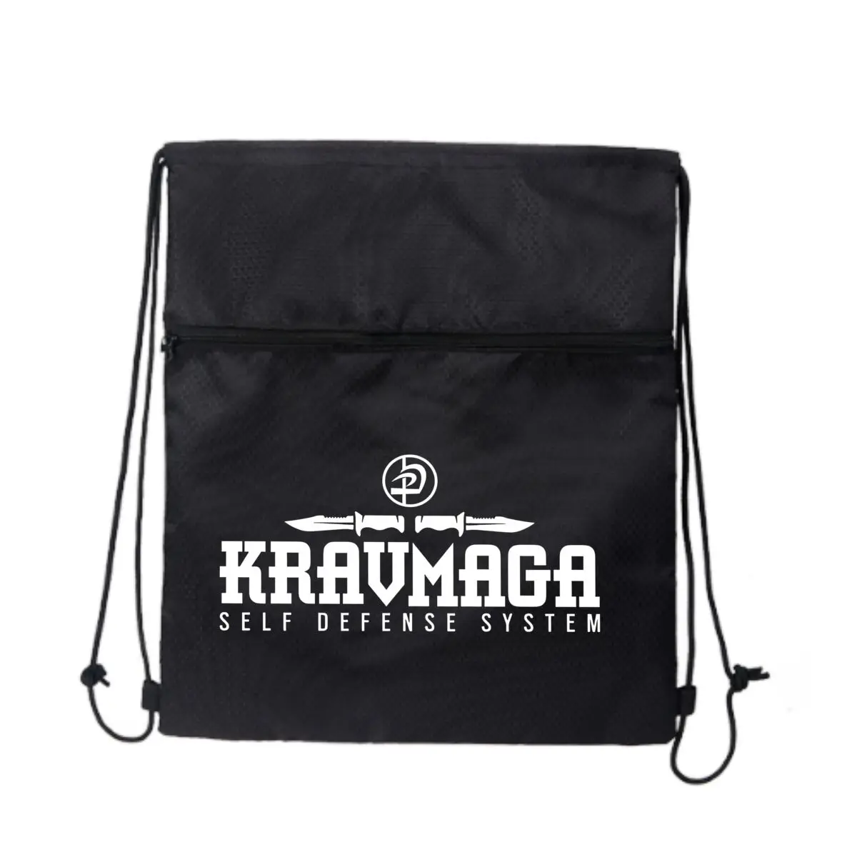 

Krav Maga Самооборона - Вдохновленный дизайном логотипа системы Кrav Maga Черная повседневная сумка на шнурке вмещает кошелек для телефона и многое другое