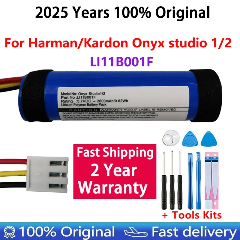 100% Original High Quality LI11B001F 2600mAh Replacement Battery For Harman Kardon Onyx studio 1 2 Bluetooth Speaker batteries