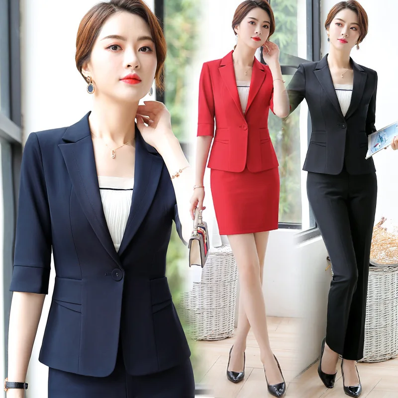 2025Spring and summer traditional mid-sleeve blazerOLProfessional suits, business formal attire, interview attire, workwear, wor