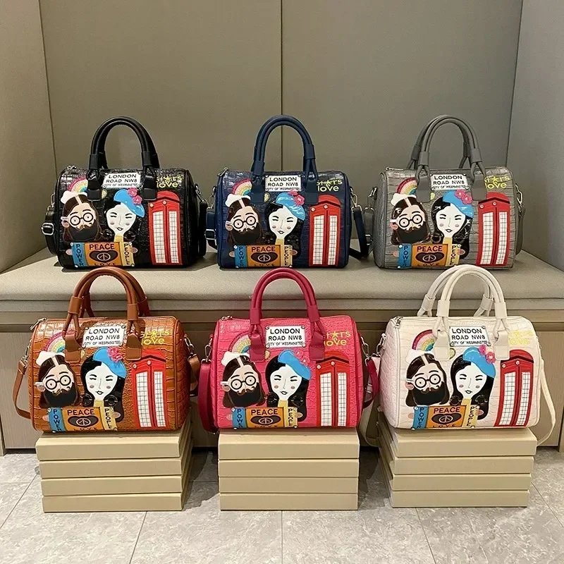 

Fashion PU Zipper Large Capacity Sweet Women's Shoulder Bags 2026 High Quality Design Three-dimensional Decoration Crossbody Bag