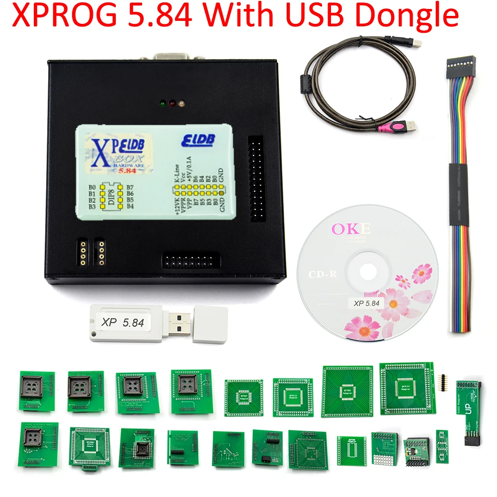 

XPROG 5.84 Firmware V4.4 And Add More Authorization Black Metal Box XPROG-M V5.55 V5.70 V5.84 ATMEGA64A chip for eorror correct