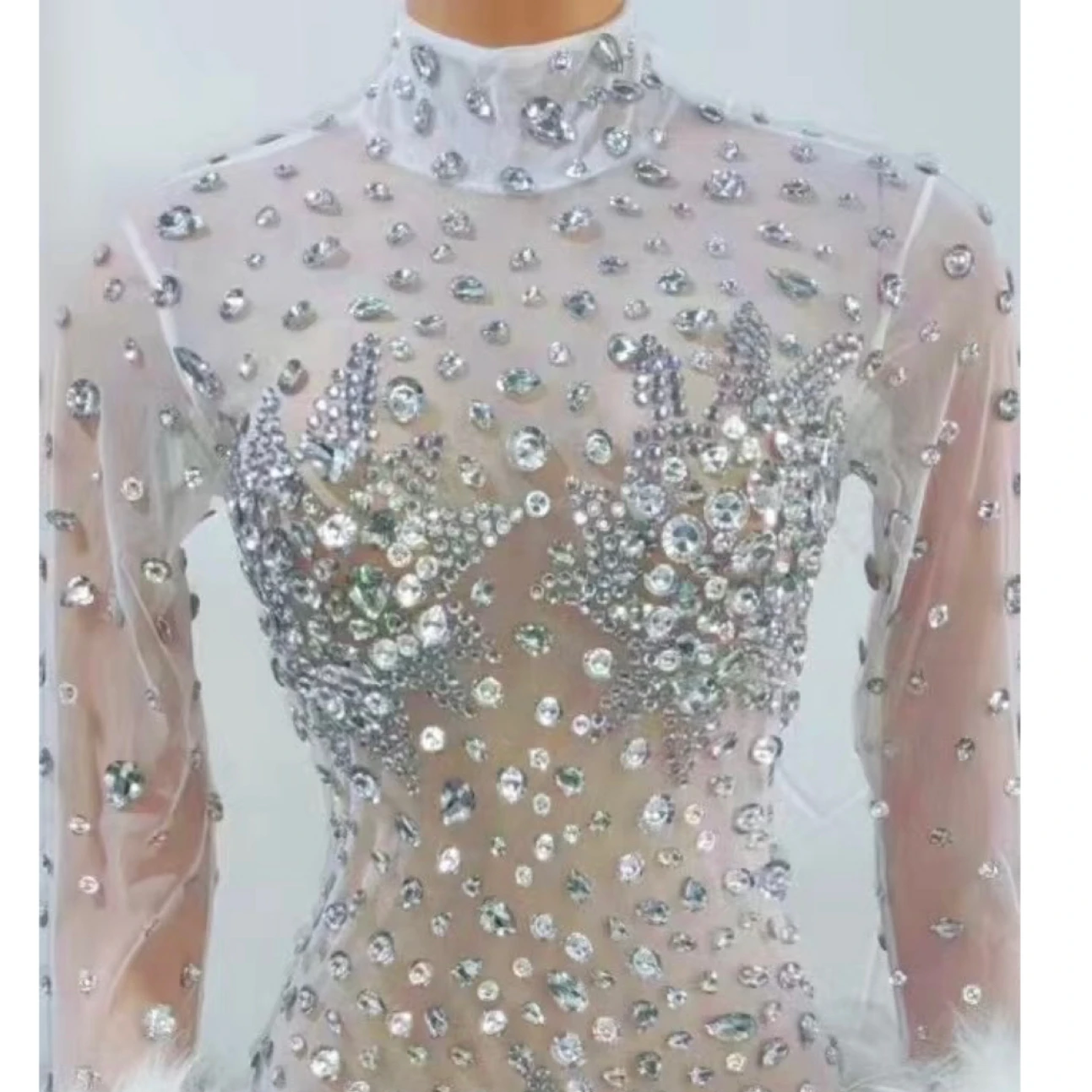 Strój do tańca gogo dla kobiet, sukienka z długim rękawem, obcisła, na występy w klubie nocnym, barze, odzież sceniczna dla piosenkarki, strój na imprezę, model yj285