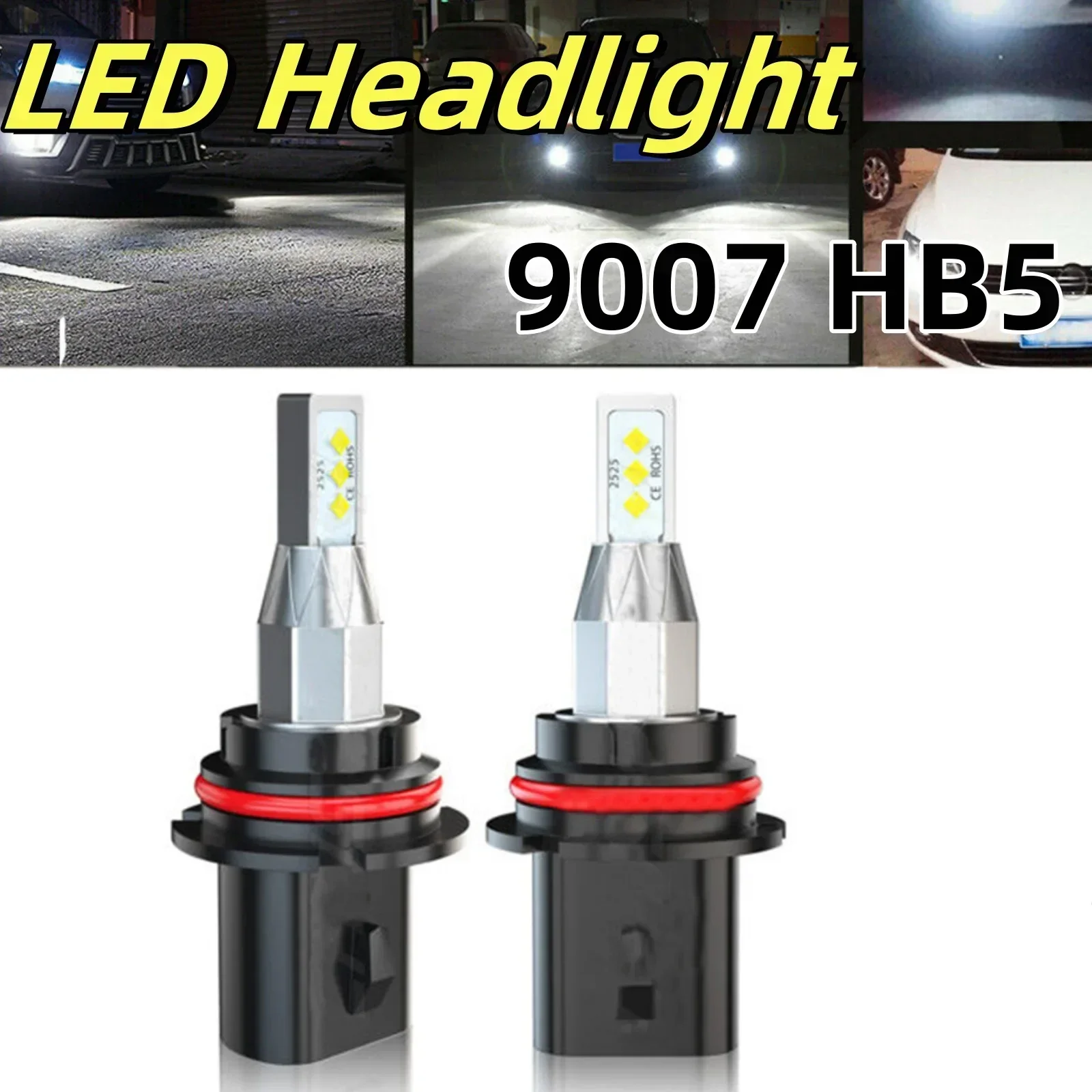 2 faros LED para coche 9007 9004 HB5 DC9-30V 150W 12000LM 6000K IP68 bombilla LED para faros delanteros de coche accesorios de luz de haz alto y bajo