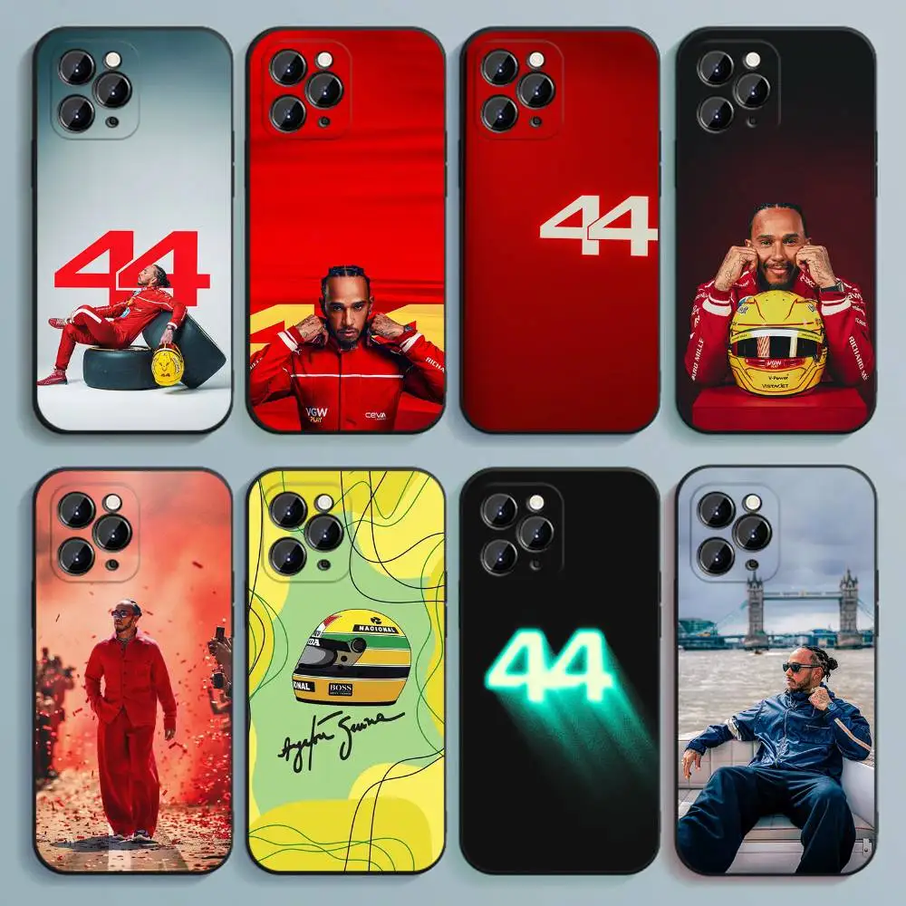 

44 L-Lewis H-Hamilton-ES Phone Case For iPhone 17,16,15,14,13,12,Pro,Max,Plus,E,SE4,Air,Mini Black Soft Cover