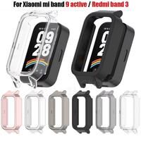 Hollow PC Case for Xiaomi mi band 9 active accessories All-Around Protective Hard Bumper shell for Xiaomi Redmi band 3 Cover