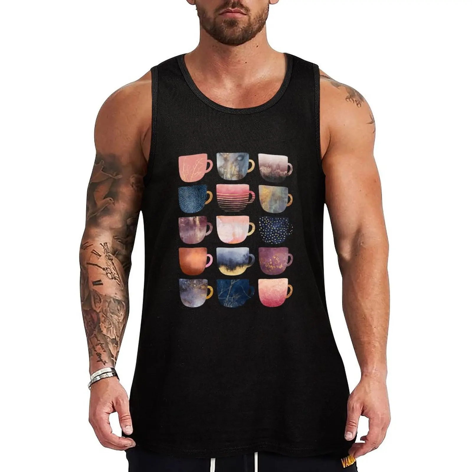 

Pretty Coffee Cups 2 Tank Top summer clothes Men's t-shirt T-shirts men Sports shirt man