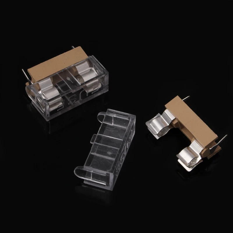 10 sztuk szklany uchwyt bezpiecznika przezroczystą pokrywą bloki bezpieczników 5X20mm Drop Shipping