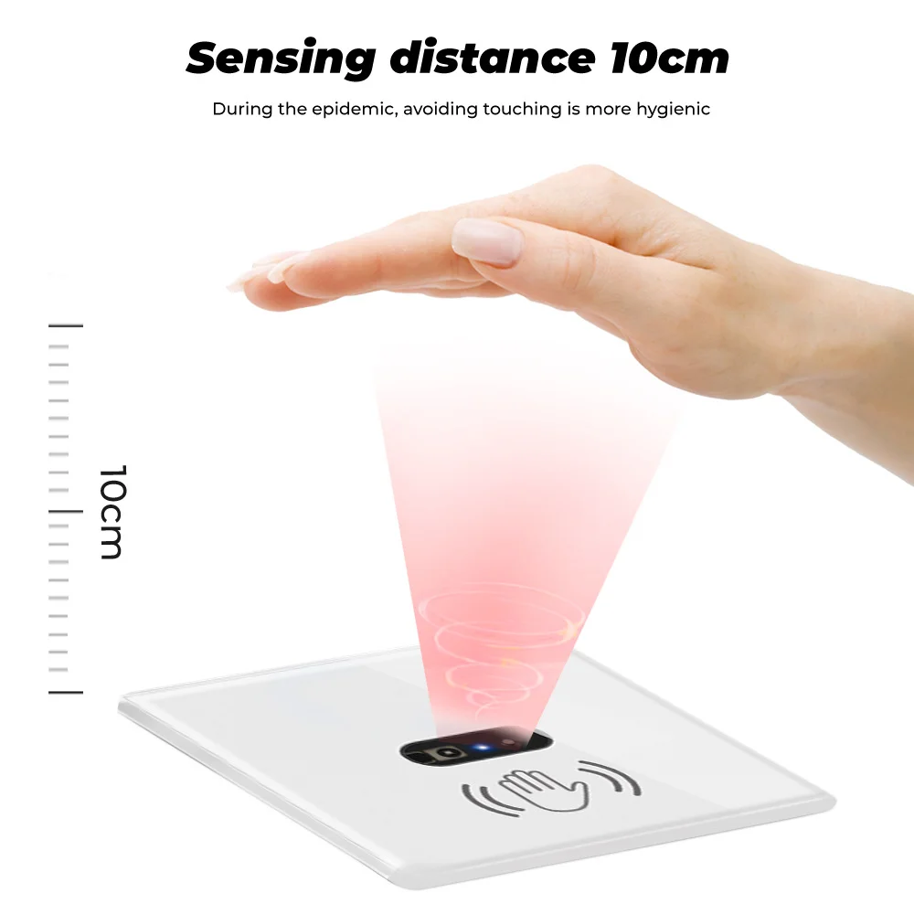 EU UK US Touchless hand wave smart switch Non-Touch IR Sensing wall switch Hand Scan Smart Switch for light