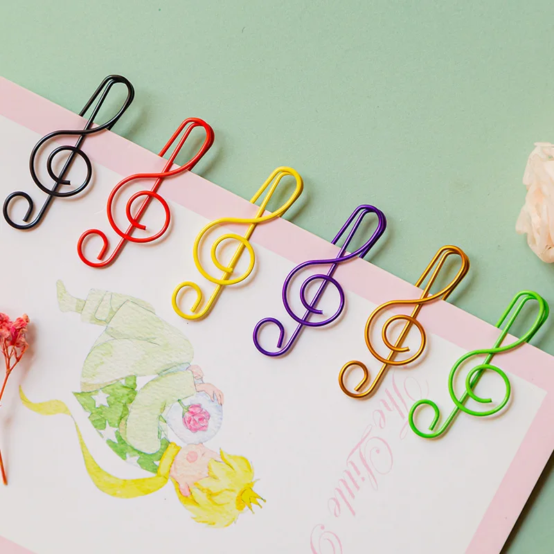 2500pcs Music Note Paper Clips School Office Paperclip Photos Tickets Notes Letter Clips Filing Sewing Supplies