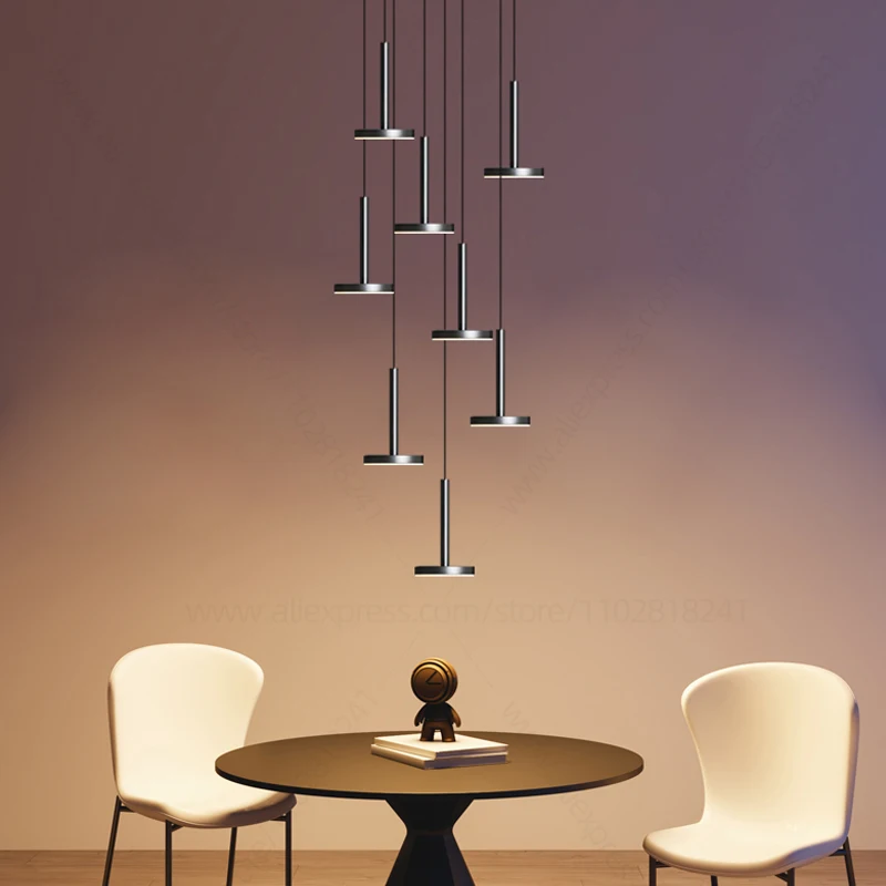 Lampe LED Suspendue au Design Nordique Moderne, Luminaire Décoratif d'Nik, Idéal pour une Salle à Manger, une Cuisine, un Bar ou des Escaliers