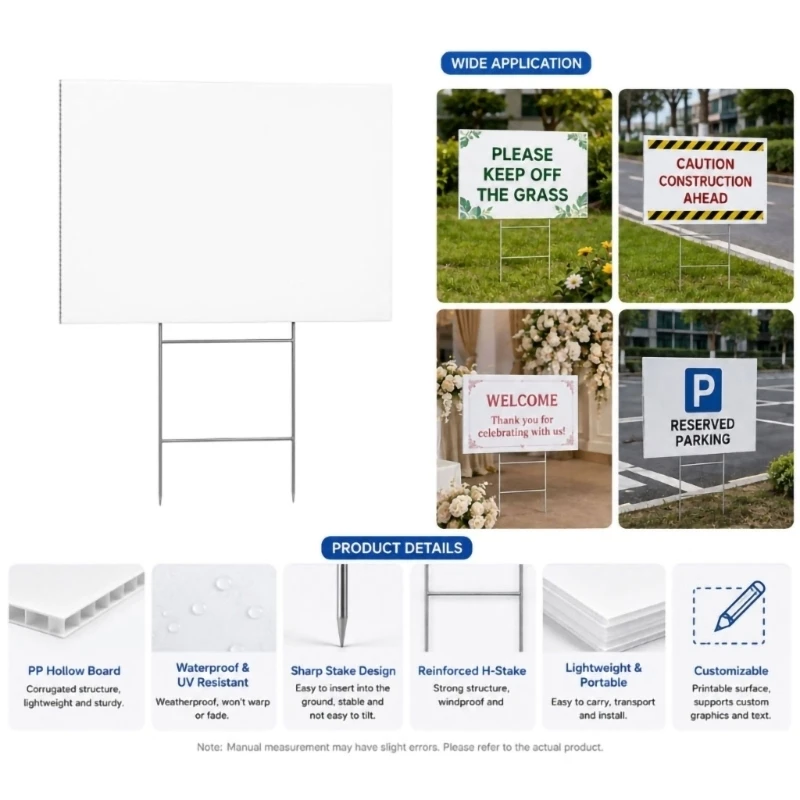 Message Yard Sign Set for Weddings, Birthdays, and Lawn Guides J0MC