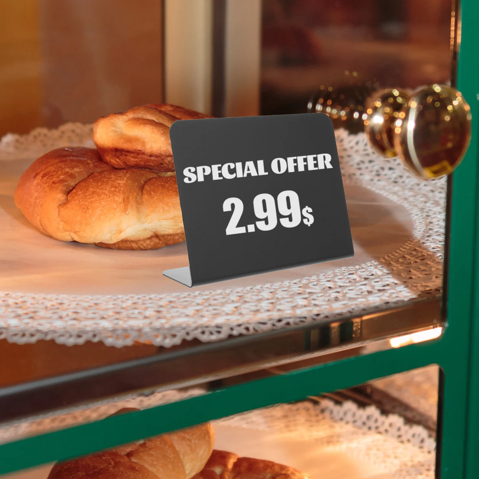 5 قطعة علامات السبورة القابلة لإعادة الكتابة لوحات ملصقات الأسعار البلاستيكية لعرض رسائل متجر السوبر ماركت علامات الأسعار العملية #4