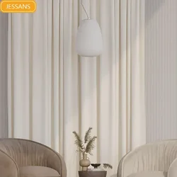 Curtains for Living Room Bedroom Dining Room High-end Cream White Royal Velvet Curtain Soft Medium Thick Hotel Home Decoration