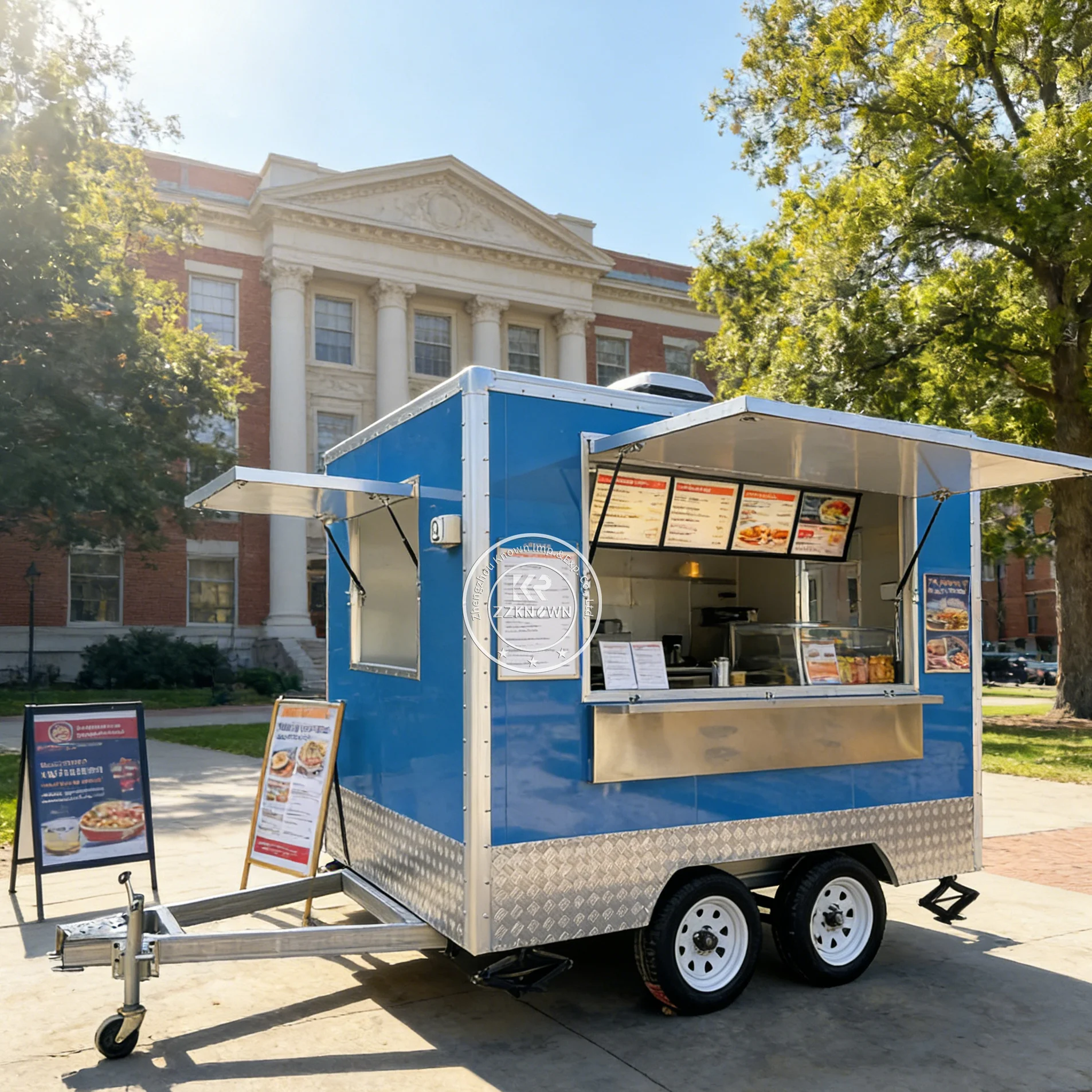 

Мобильный фудтрак-прицеп для кейтеринга: уличная тележка для мороженого, кофе, закусок и хот-догов с кухней