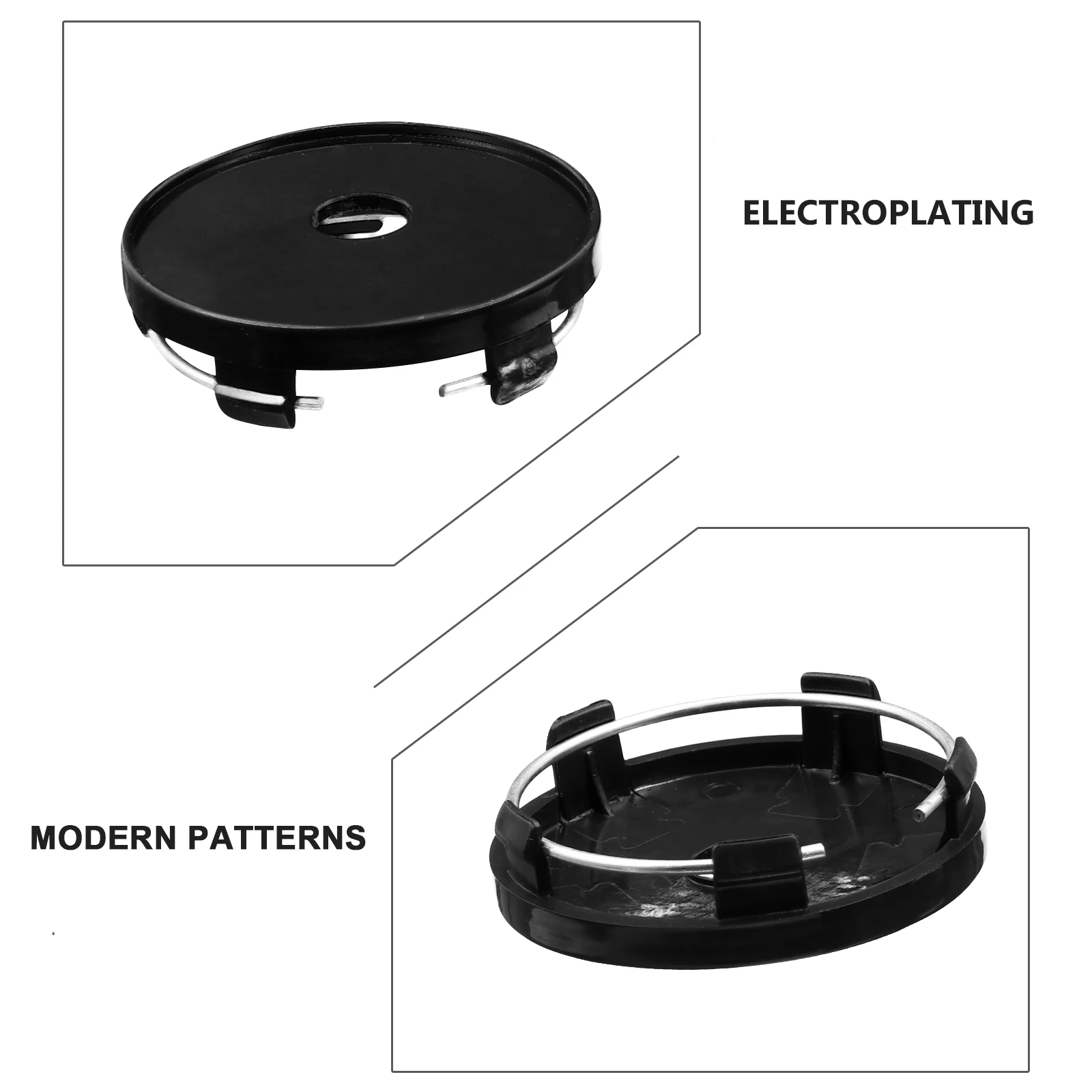 

4 pcs Hub Center Cap Wheel Covers Automotive Rim Styling Accessories Corrosion-Resistant Weatherproof Shockproof Scratchproof