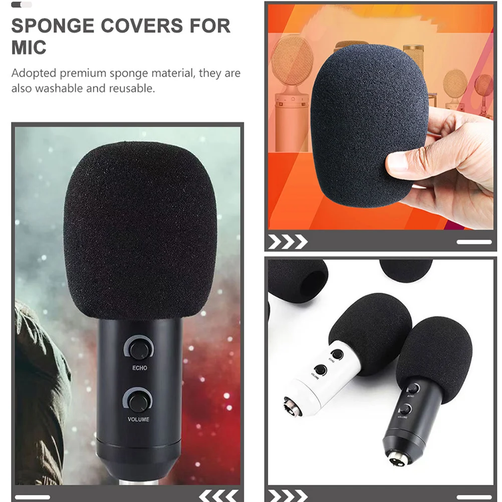 

10Pcs Microphone Windscreen for Handheld Mic Covers Noise Reduction Protection Compatible with Most Standard Mics Ktv Live