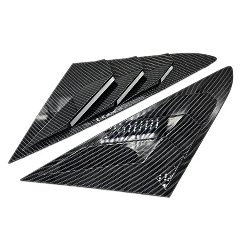 For Hyundai Sonata 9th 2015-2019 Car Rear Louver Window Side Shutter Cover Trim Sticker Vent Scoop Blind Shades ABS Carbon Fiber view 6