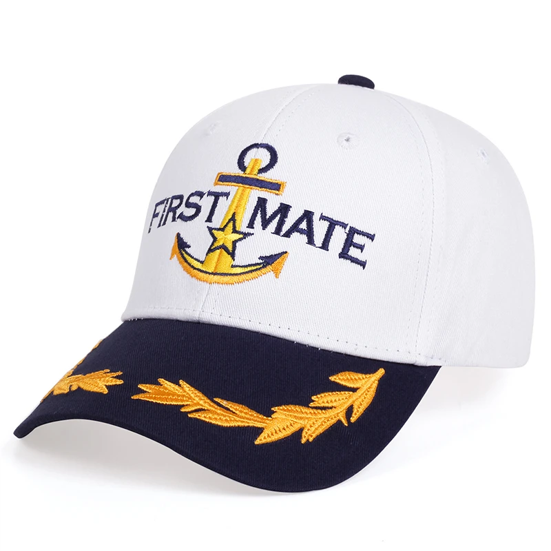 Unisex CAPTAIN/FIRST MATE Embroidery Baseball Caps Spring And Autumn Outdoor Adjustable Casual Hats Sunscreen Hat