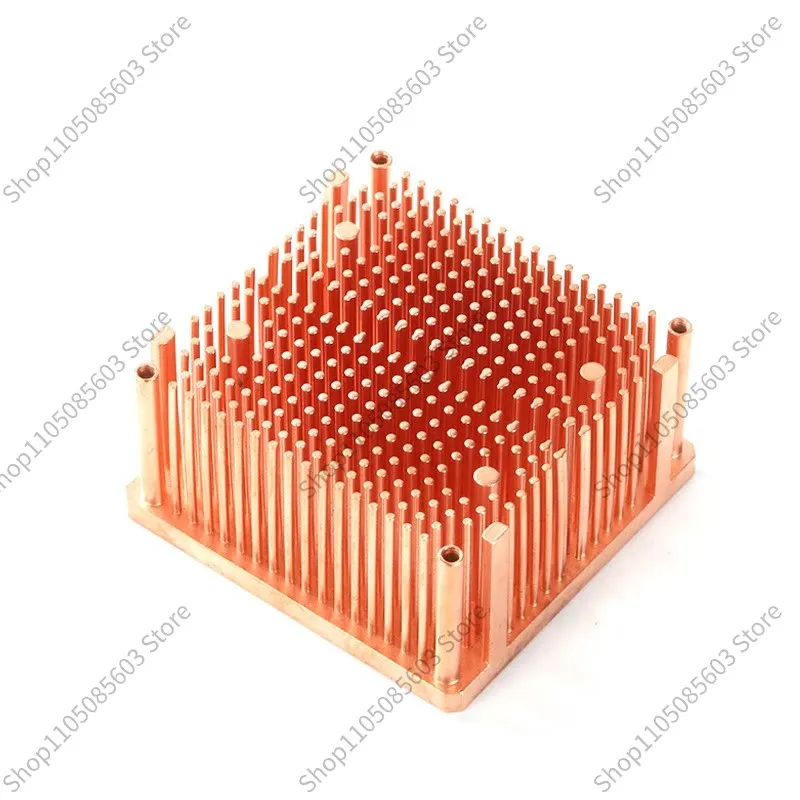 High Performance Pure Copper Pin Column Heat Sink, Fanless Mute CPU Radiator for Server Overclock