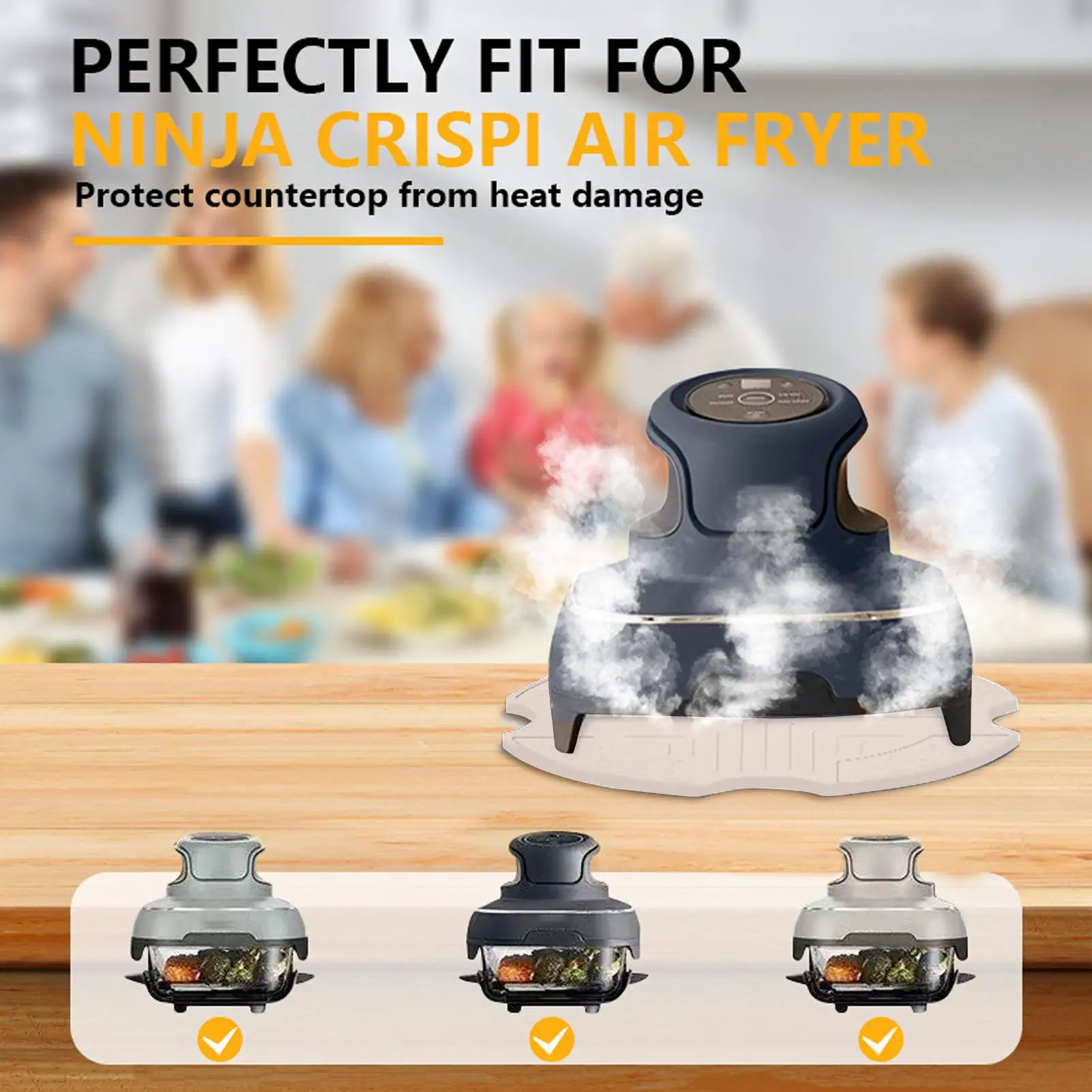 سيليكون مقاومة للحرارة حصيرة الهواء المقلاة سيليكون كونترتوب حامي عدم الانزلاق اكسسوارات المطبخ لسطح المكتب فرن المنزل الخبز