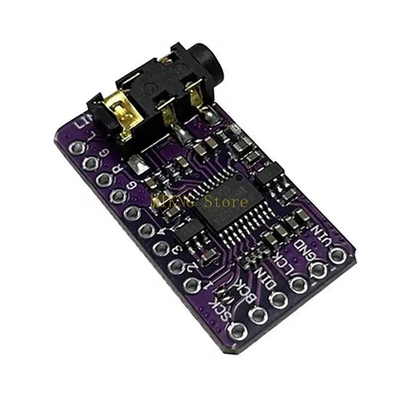 Płytka PCM5102 z wieloma interfejsami wejściowymi dla różnych urządzeń, łatwa integracja i sterowanie w projektach DIY, przyjazna dla użytkownika.