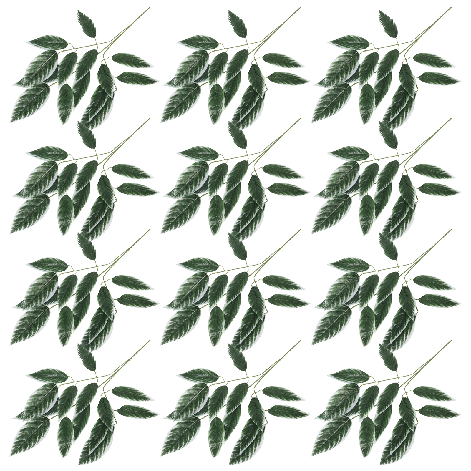 

12 Pcs Simulated Leaf Decoration Faux Branches Fake Leaves Artificial Greenery Filler