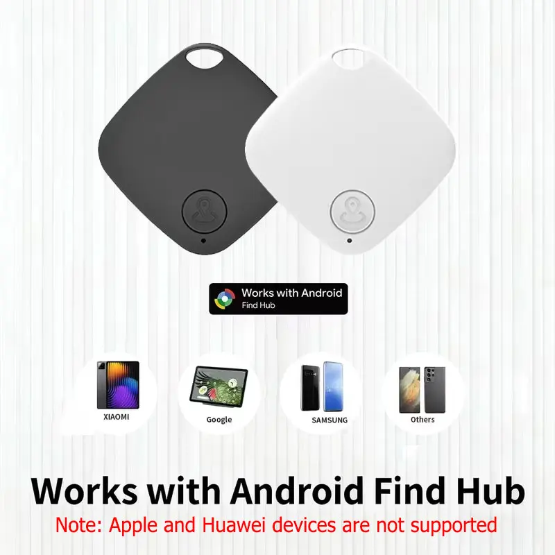 Android Smart Tag for Google Find Hub 90dB Loud Sound Replaceable Battery Bluetooth Anti-Loss Pet Tracker for Key Bag Wallet