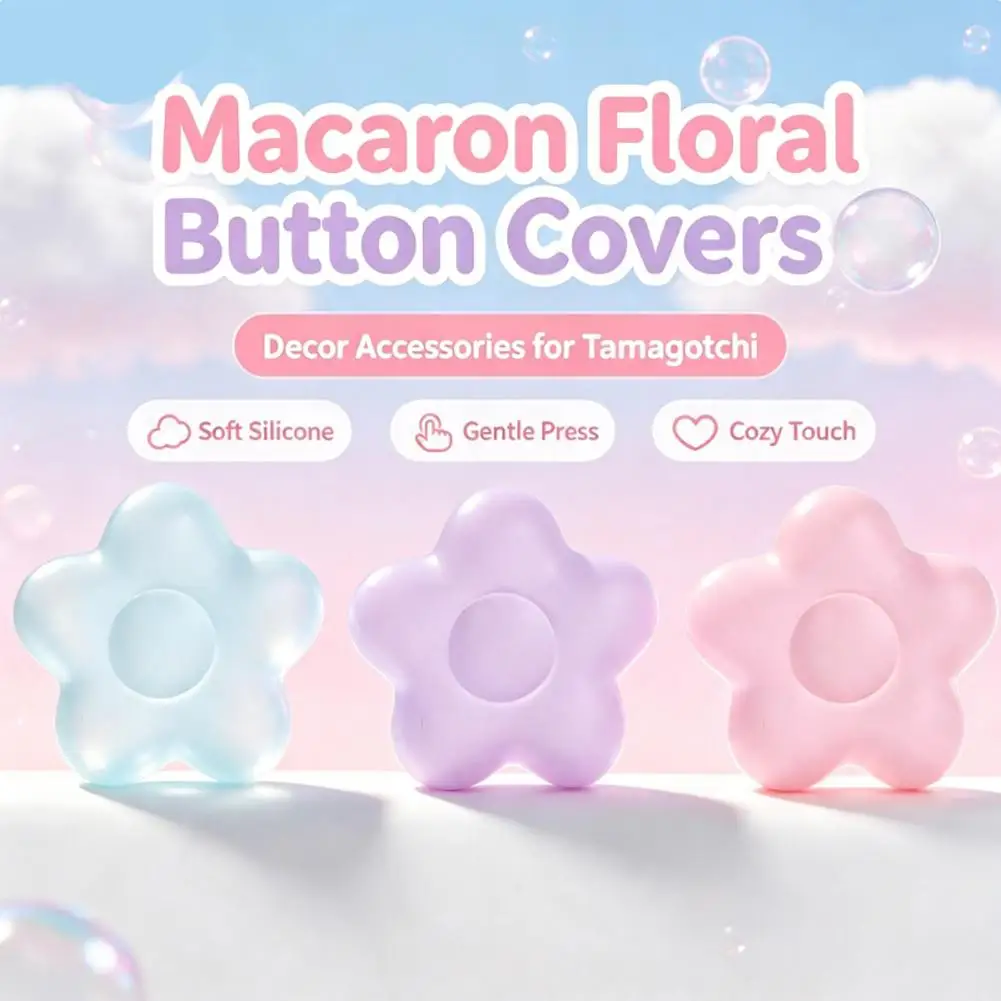 For Tamagotchi Paradise Keycaps Soft Flower Shape Joystick Protector Rocker Cap Smooth Rotation Button Cap Cover