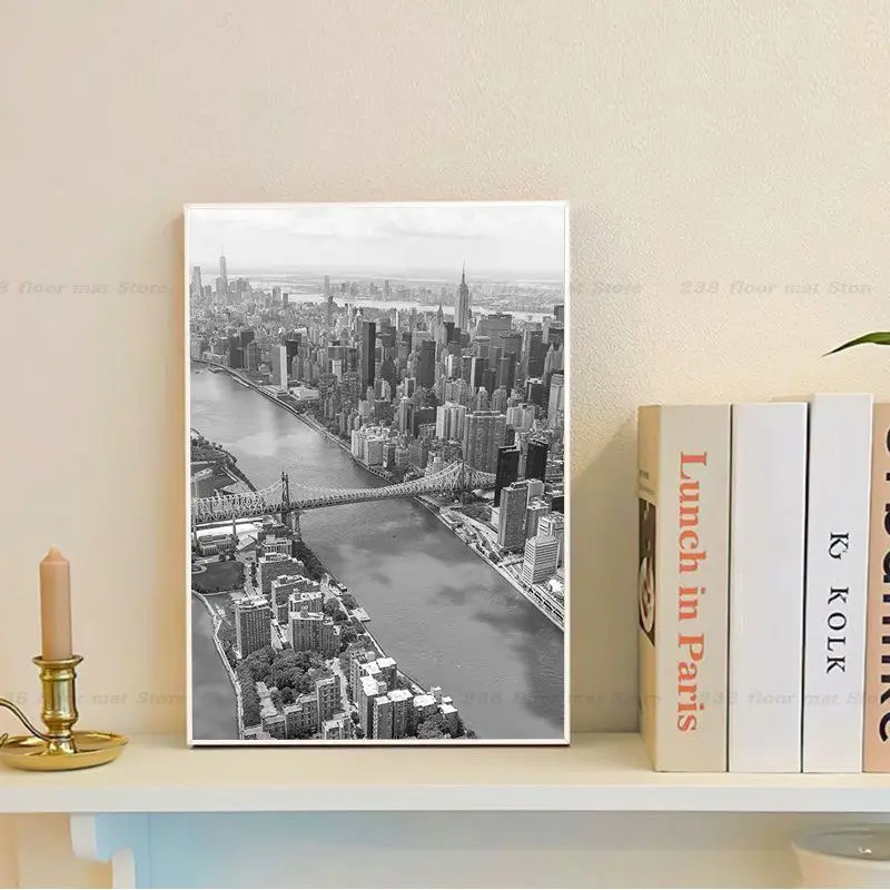 New York DIY Sticky Poster Decoracion Painting Wall Art White Kraft Paper Kawaii Room Decor image 3