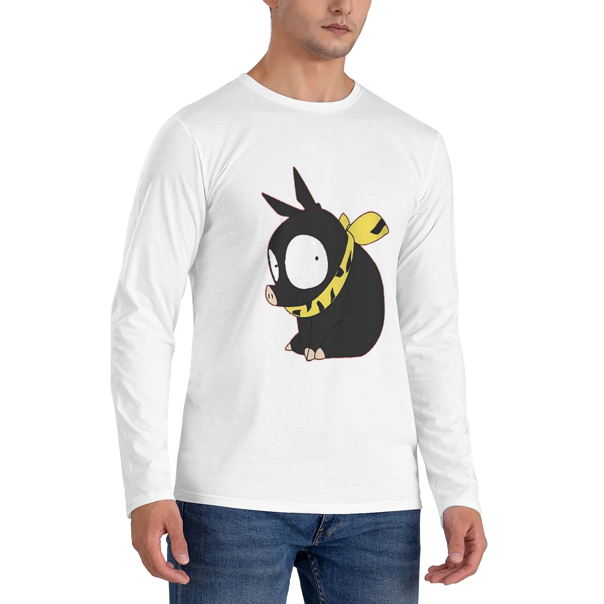 

P Chan Ranma Мужская футболка с длинными рукавами Модные футболки с круглым вырезом Весенние и осенние мужские топы