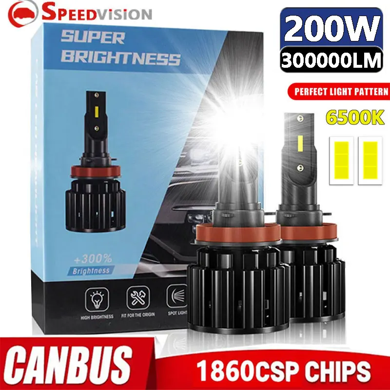 

H7 Led Headlights Canbus CSP Chip H4 H8 H11 HB3 9005 9006 H1 H3 Led Lights Lens Car Light Bulbs Auto Ice Fog Lamp Turbo 12V 24V