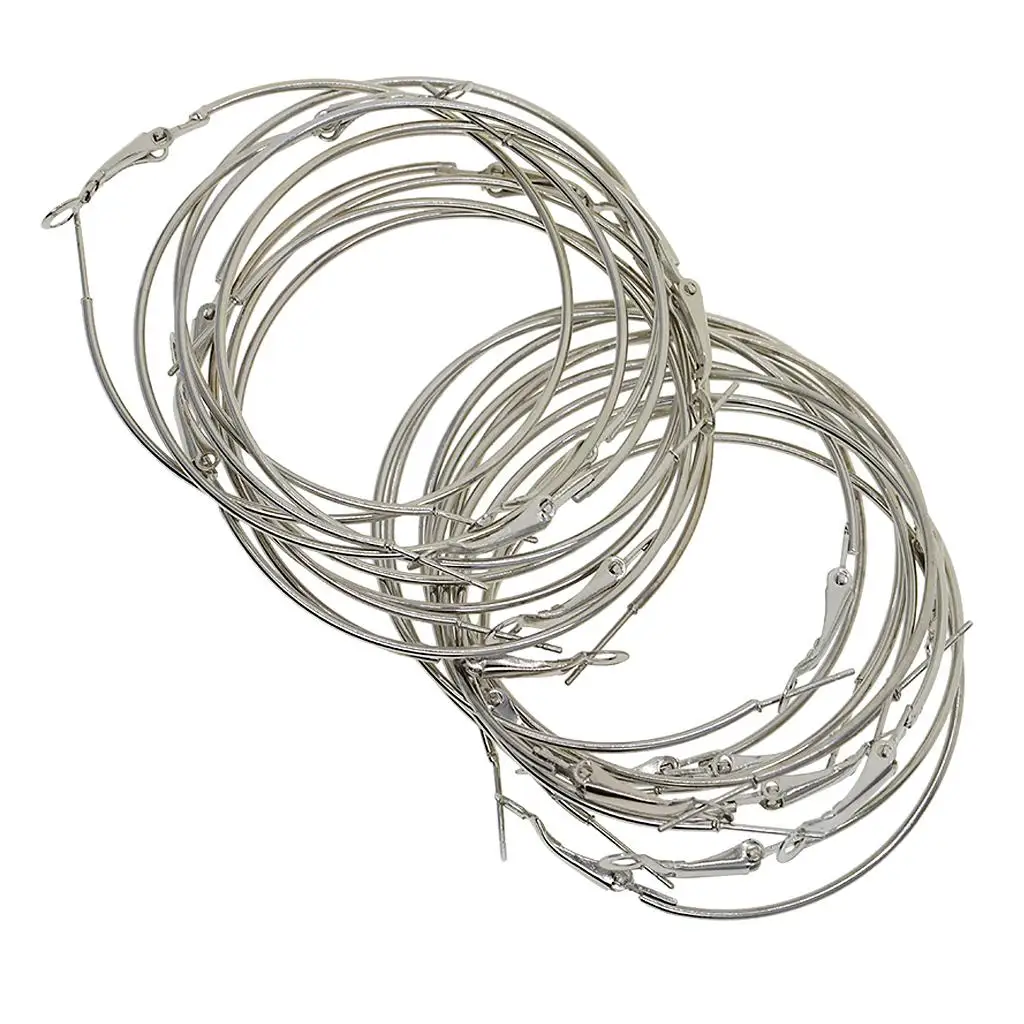 Leverback Ear Wires Brass Large Hoop Earring Set Secure Hooks for Stylish Jewelry Creation DIY
