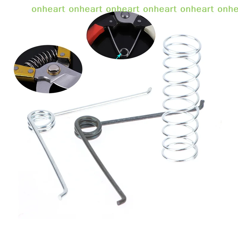[C]Round V-shape Spring Gardening Scissors Accessories Tool 10Pcs Stainless Steel Compression Spring Fruit Branch Shears
