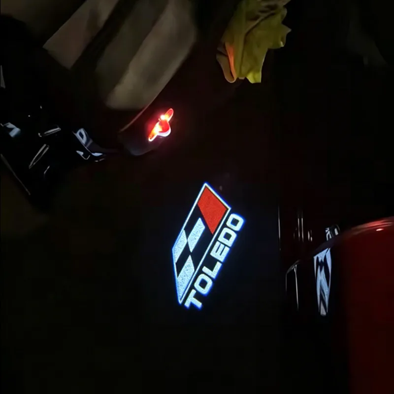 2Pcs LED Car Door Ghost Shadow Logo Projector Light Decoration Lamp For SEAT Alhambra Leon MK1 2005 2006 Accessories