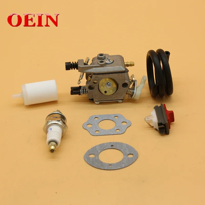 Carburetor Gasket   Fuel Hose Stop Switch Kit for HUS 55 50 51 Gasoline Chainsaw Spares Walbro WT-170 503281504