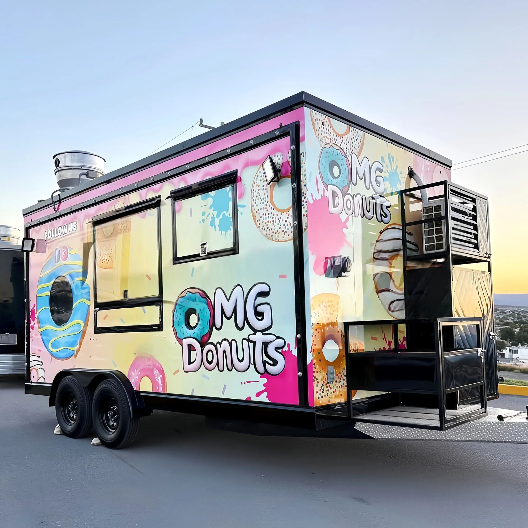 

Food Truck Trailer Full Kitchen Equipment Outdoor Kitchen Mobile Fast Food Shop in Sale