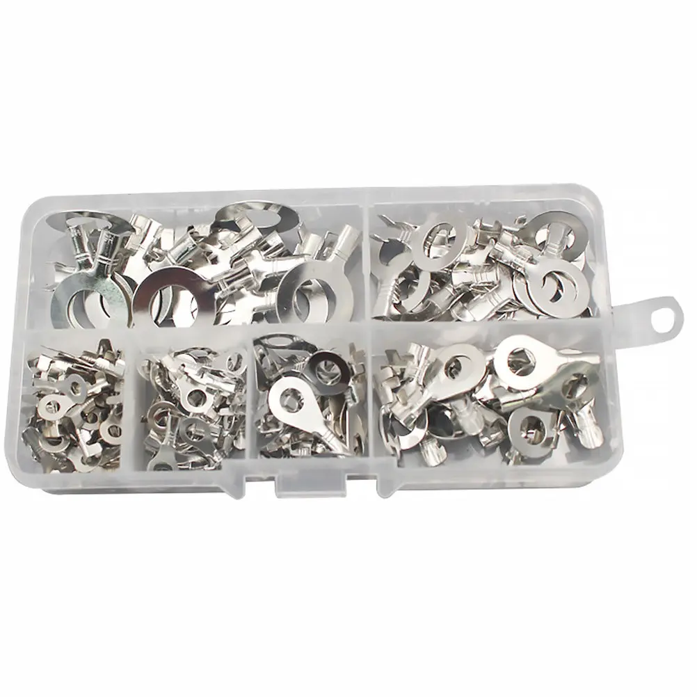 150Pcs Tinned Wire Terminals Annular Lug Connectors for Automotive Household Electronics Crimp Or Solder Oxidation Resistant