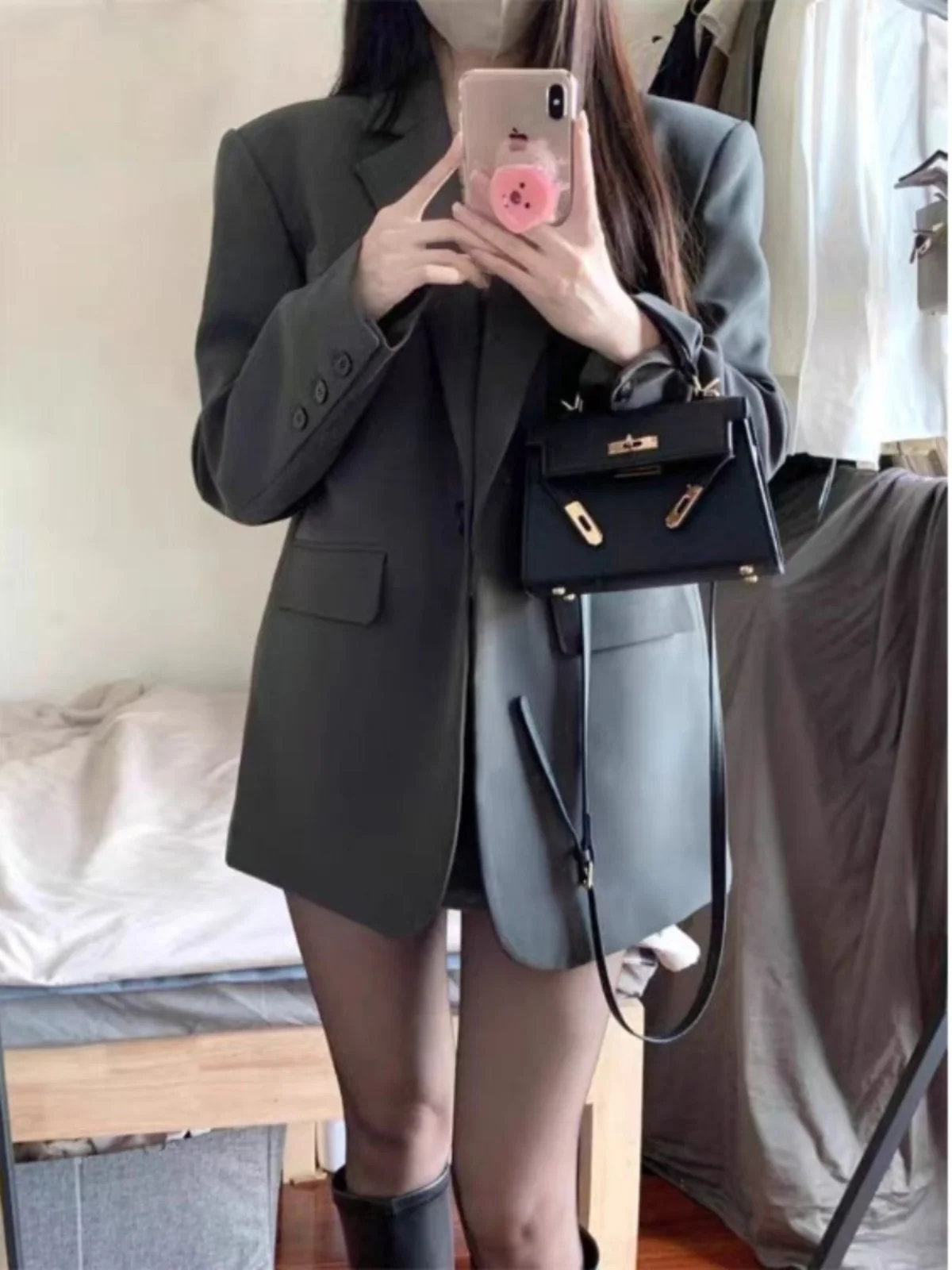 Ele ey Suit Jaet Cappotto da donna allentato casual dimagrante Design Primavera 2025 Faion Cappotto capispalla fem di piccole dimensioni