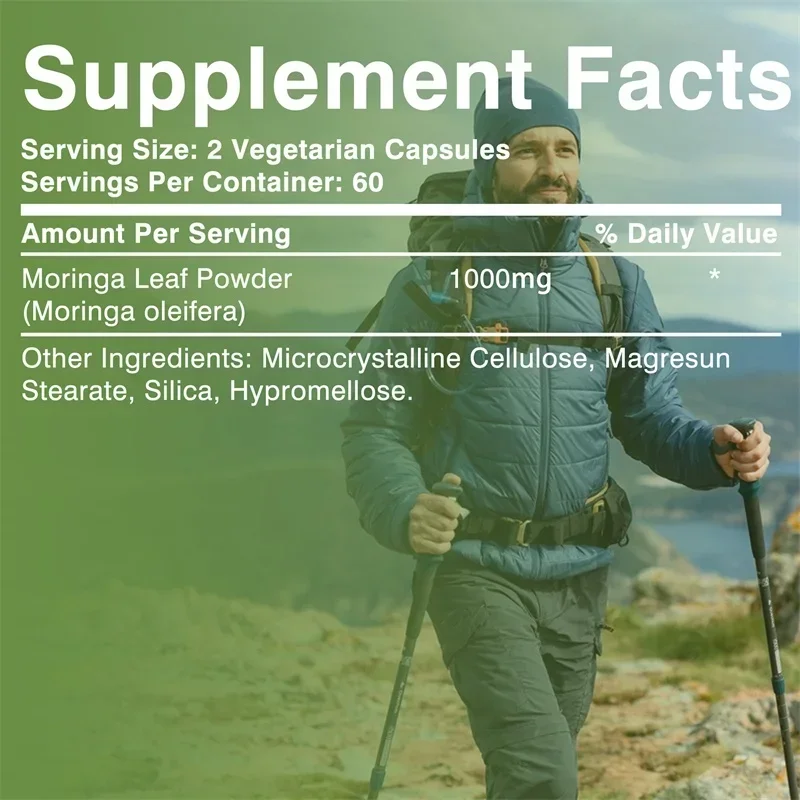 

Капсулы Moringa 1000 мг - антиоксидант, повышает естественную энергию, повышает метаболизм, повышает уровень энергии, повышает иммунитет