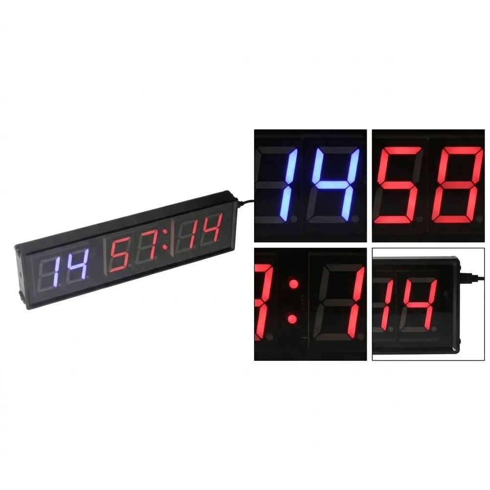 Boxing Round Timer LED Interval Timer For High Intensity Training 1.8 Inch LED Display Remote Control Included