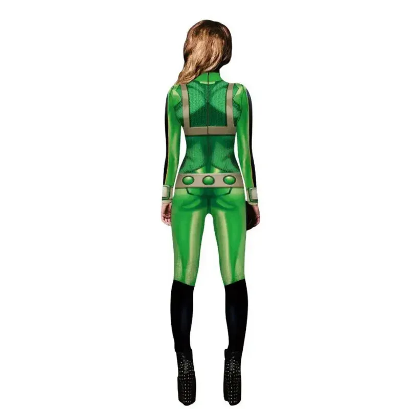 DY2025Women Anime 3D Women My Hero Academia Boku no Hero Academia Asui Tsuyu Cosplay Costume Zentai Bodysuit Suit Jumpsuits